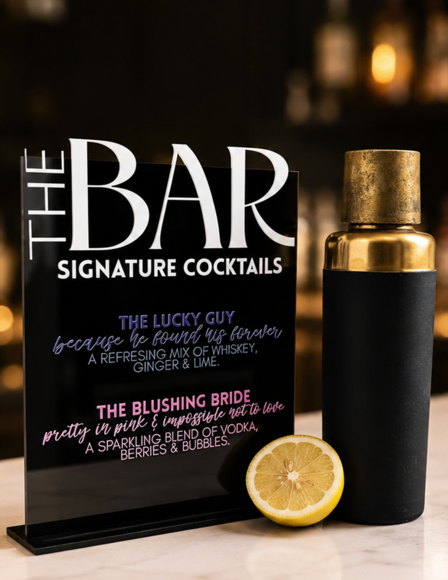 Custom Wedding Bar Sign- Bold
