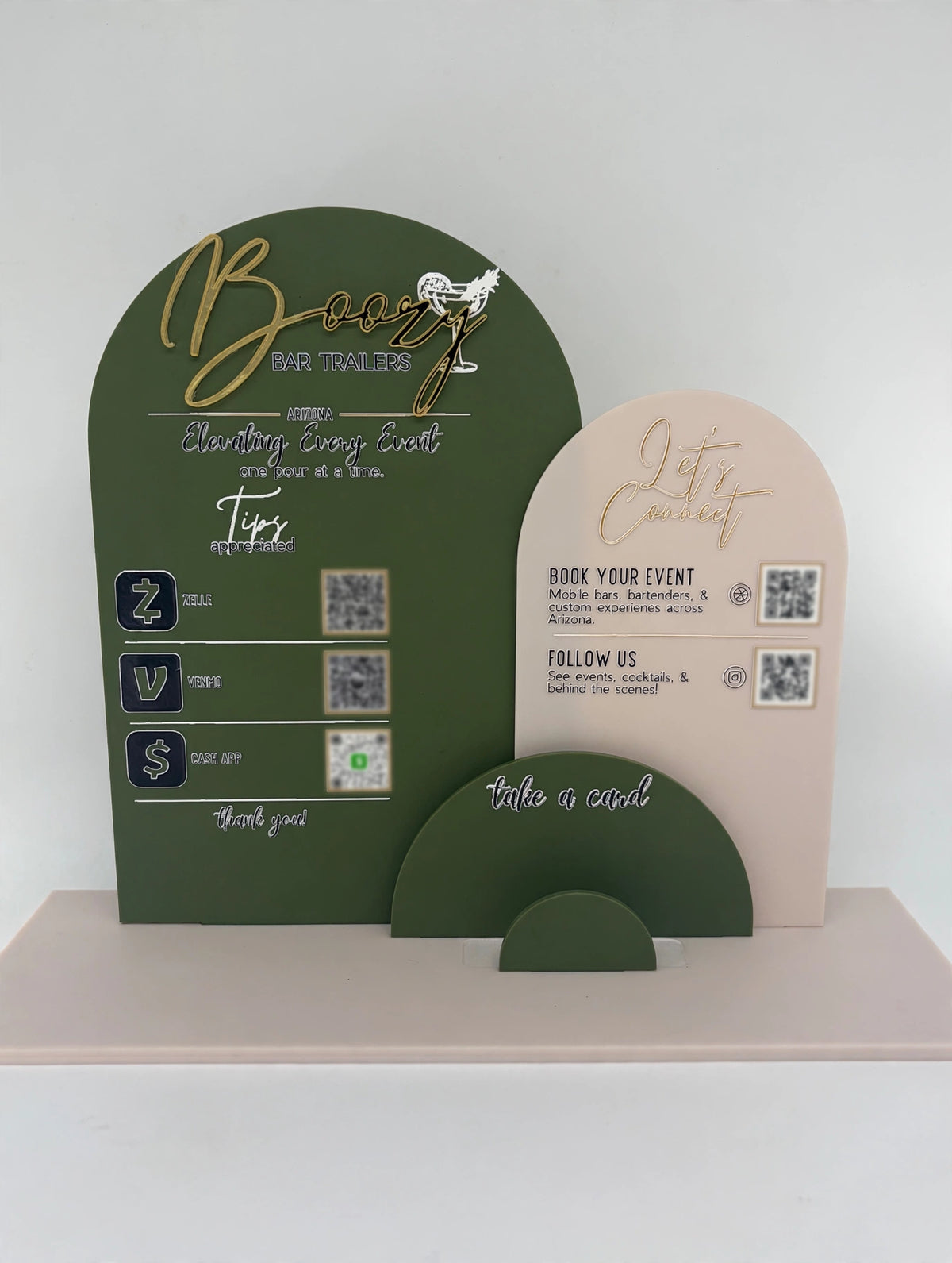 Custom 3 Piece QR Sign