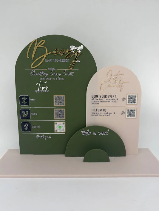 Custom 3 Piece QR Sign