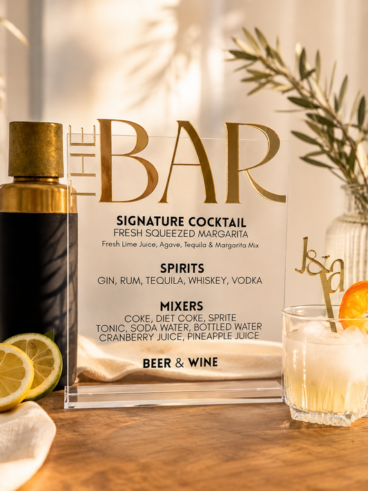 Custom Wedding Bar Sign- Bold