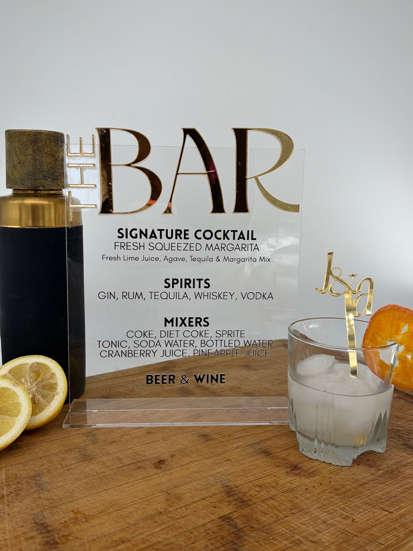Custom Wedding Bar Sign- Bold