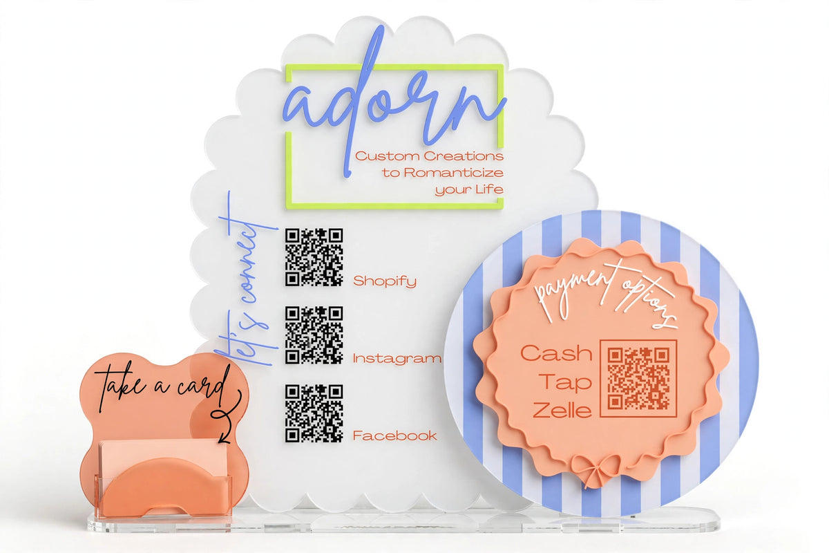 Custom 3 Piece QR Sign